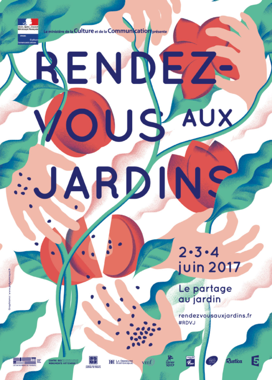 Affiche de la manifestation des rendez-vous aux jardins 2017